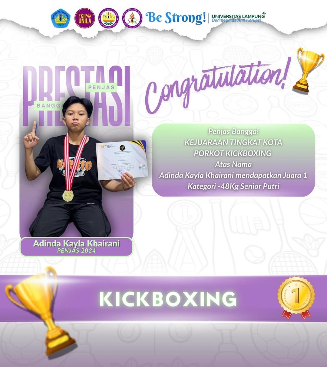 Foto prestasi KEJUARAAN TINGKAT KOTA KICKBOXING